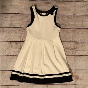 Girls Janie and Jack ivory and black dress
